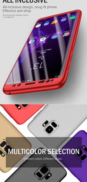 Planet Gates ZNP Luxury 360 Full Protection Cover Cases For Samsung Galaxy S9 S8 Plus Note 9 8 S7 Edge Phone Case For Samsung S7 S8 S9 Case