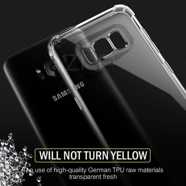 Planet Gates ZNP Luxury Anti-knock Silicone Case For Samsung S8 S9 Plus Transparent Back Cover Case For Samsung S7 Edge Note 8 9 Phone Case