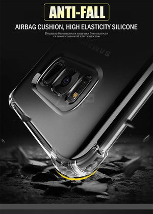 Planet Gates ZNP Luxury Anti-knock Silicone Case For Samsung S8 S9 Plus Transparent Back Cover Case For Samsung S7 Edge Note 8 9 Phone Case