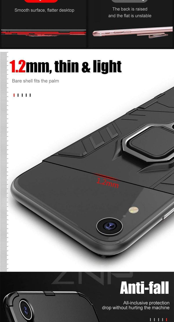 Planet Gates ZNP Luxury Armor Phone Case For iPhone 6 6s 7 8 Plus X 10 Shockproof Cover For iPhone X XS Max XR 5 5s SE Case With Holder Ring