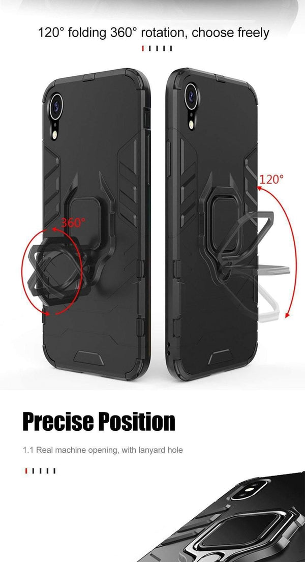 Planet Gates ZNP Luxury Armor Phone Case For iPhone 6 6s 7 8 Plus X 10 Shockproof Cover For iPhone X XS Max XR 5 5s SE Case With Holder Ring