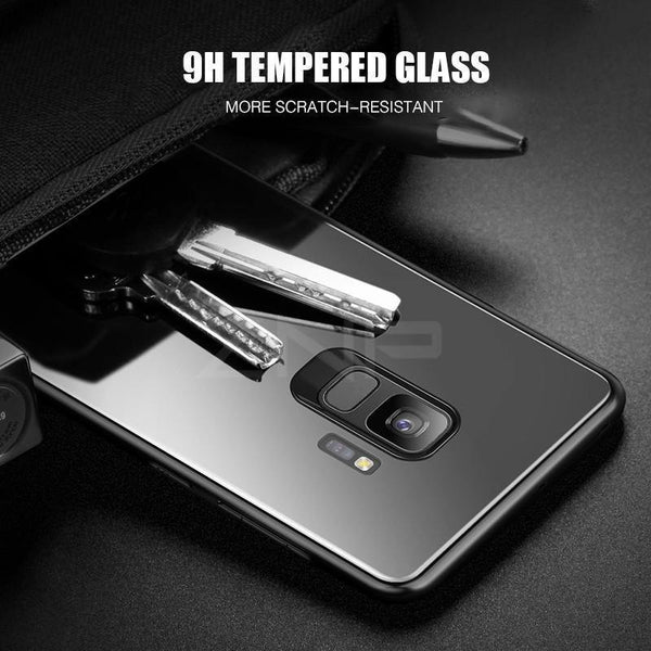 Planet Gates ZNP Luxury Tempered Glass Phone Case For Samsung Galaxy S9 S8 Plus Back Glass Cover Cases For Samsung S9 S8 Note 8 Case Shell