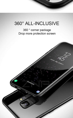 Planet Gates ZNP Luxury Tempered Glass Phone Case For Samsung Galaxy S9 S8 Plus Back Glass Cover Cases For Samsung S9 S8 Note 8 Case Shell