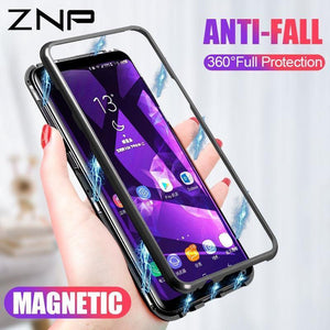 Planet Gates ZNP Magnetic Adsorption Metal Case for Samsung s8 s9 Magnet Magnetic phone Case for Samsung galaxy note 8 9 s7 edge s8 s9 plus
