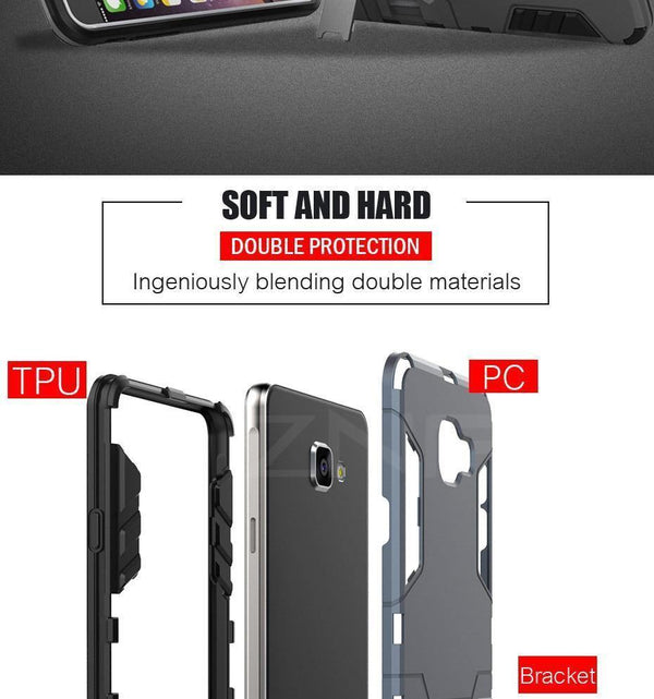 Planet Gates ZNP Shockproof Holder Protective Phone Case For Samsung Galaxy A3 A5 A7 J5 J7 2016 2017 Cover For Samsung A8 Plus 2018 Case Capa