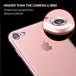 Planet Gates ZNP Ultra Thin Soft Transparent TPU Case For iPhone 8 7 Plus Clear Silicone Full Cover For iPhone 7 Plus 8 Phone Case Capa Coque