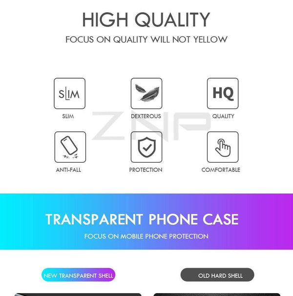 Planet Gates ZNP Ultra Thin Transparent Case For Samsung Galaxy S8 S9 Plus S10 Lite S7 Soft TPU Cover For Samsung Note 8 9 S7 Edge Phone Case