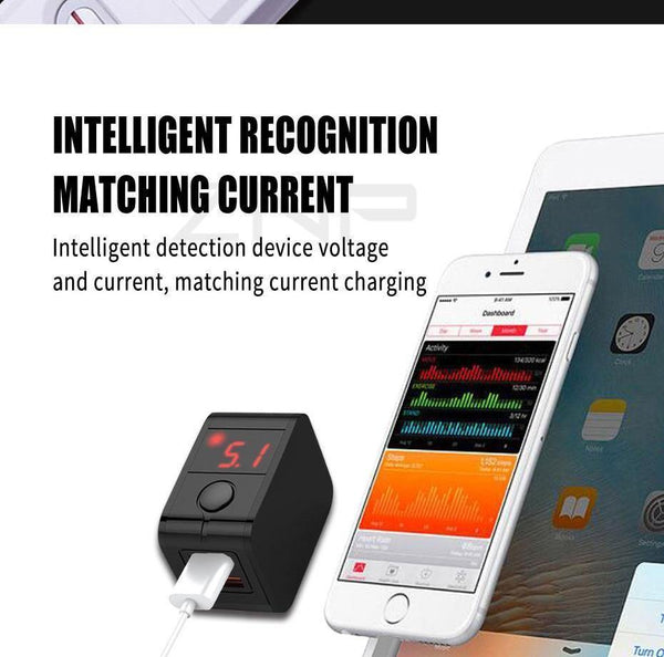 Planet Gates ZNP Universal USB Charger 2 Ports LED Display Mobile Phone Charger For iPhone Xiaomi Fast Charger Adapter For Samsung Huawei