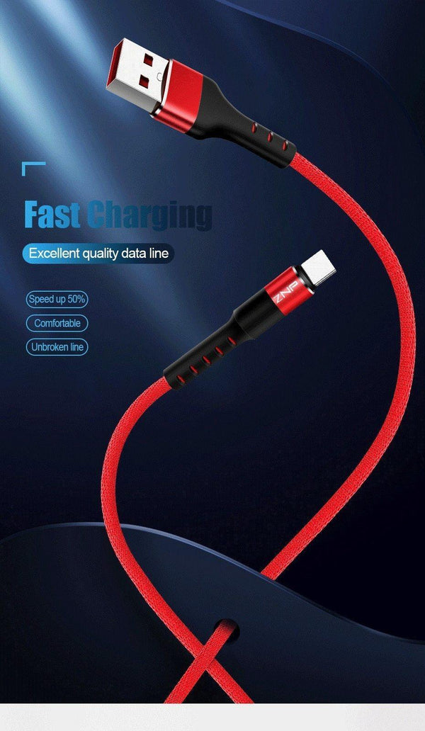 Planet Gates ZNP USB Type C Cable Fast Charger Cable For Samsung Galaxy S9 S8 Huawei Mate 20 Pro Quick Charging USB Type-C Phone Charge Cable