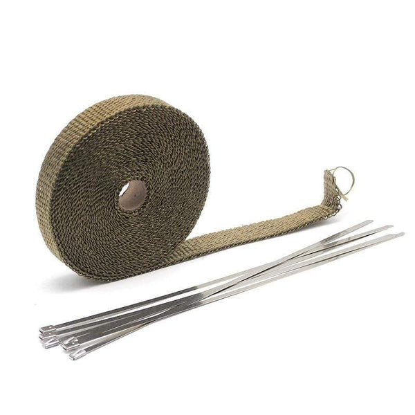 Planet Gates ZSDTRP 5/10/15M Car Moto Heat Shield Wrap Turbo Exhaust Heat Tape Wrap Pipe Wrap Shields Manifold Header Insulation Cloth Roll