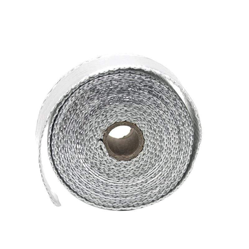 Planet Gates ZSDTRP 5cm*5M 10M 15M Titanium/Black Exhaust Heat Wrap Roll for Motorcycle Fiberglass Heat Shield Tape with Stainless Ties