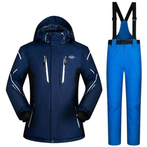 Planet Gates ZYM1 and BLUE / XXXL Ski Suit Men Winter Waterproof Windproof Thicken Warm Snow Clothes Men Ski Sets Jacket Skiing And Snowboarding Suits Brands