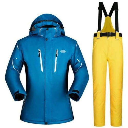 Planet Gates ZYM2 and YELLOW / XXXL Ski Suit Men Winter Waterproof Windproof Thicken Warm Snow Clothes Men Ski Sets Jacket Skiing And Snowboarding Suits Brands