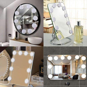 Planet Gates ZZEL ZYEL LED Vanity Mirror Lights Kit with Dimmable Light 10 Bulbs Lighting Fixture Strip for Makeup Vanity Table Set Wall Lamp