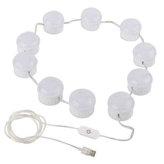 Planet Gates ZZEL ZYEL LED Vanity Mirror Lights Kit with Dimmable Light 10 Bulbs Lighting Fixture Strip for Makeup Vanity Table Set Wall Lamp