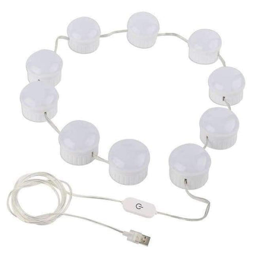 Planet Gates ZZEL ZYEL LED Vanity Mirror Lights Kit with Dimmable Light 10 Bulbs Lighting Fixture Strip for Makeup Vanity Table Set Wall Lamp