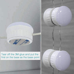 Planet Gates ZZEL ZYEL LED Vanity Mirror Lights Kit with Dimmable Light 10 Bulbs Lighting Fixture Strip for Makeup Vanity Table Set Wall Lamp