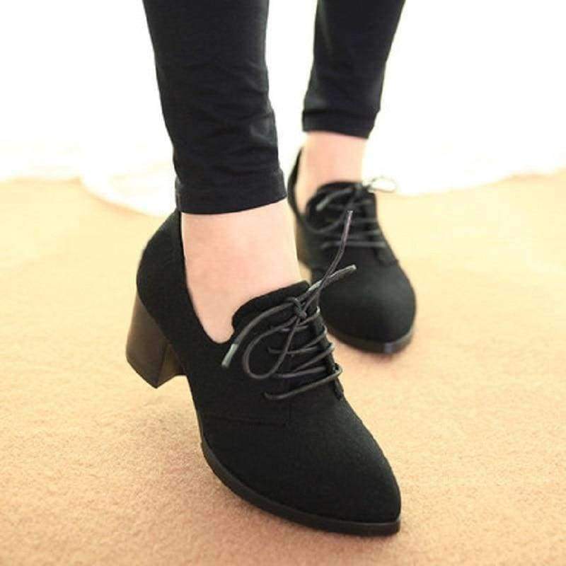 Planet Gates ZZPOHE New spring woman shoes stylish comfortable Ladies high-heeled shoes pointed retro lace wild single shoes women work shoes