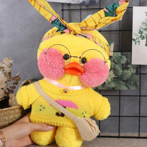 Planet Gates 30cm / 34 30cm Cartoon LaLafanfan Cafe Yellow Duck Plush Toy Stuffed Soft Kawaii Duck Doll Animal Pillow Girl Birthday Gift for Children