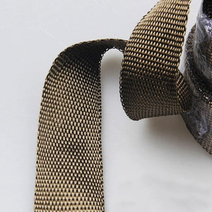 Planet Gates 5cm*5M Motorcycle Exhaust Heat Wrap Thermal Tape Fiberglass Heat Wrap Manifold Insulation Roll Resistant with Stainless Ties