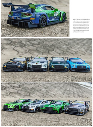 Planet Gates 1:32 Bentley Continental GT3 Sports Car Alloy Car Diecasts & Toy Vehicles Metal Toy Car Model High Simulation Collection Gifts